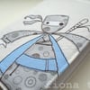 embroidered ninja journal sketchbook 