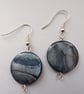 Grey Shell Earrings, Shell Earrings - Image 3