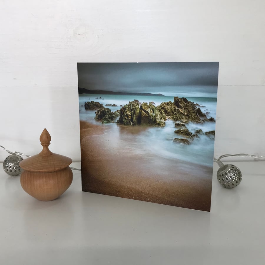 Blank Photographic Greetings Card of Port Wrinkle, Cornwall, for any occasion