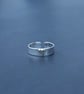 Silver Toe Ring with Gold Heart, Sterling Silver toe ring, adjustable toe ring,  - Image 2