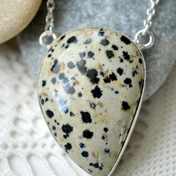 Dalmatian Jasper Pendant Necklace