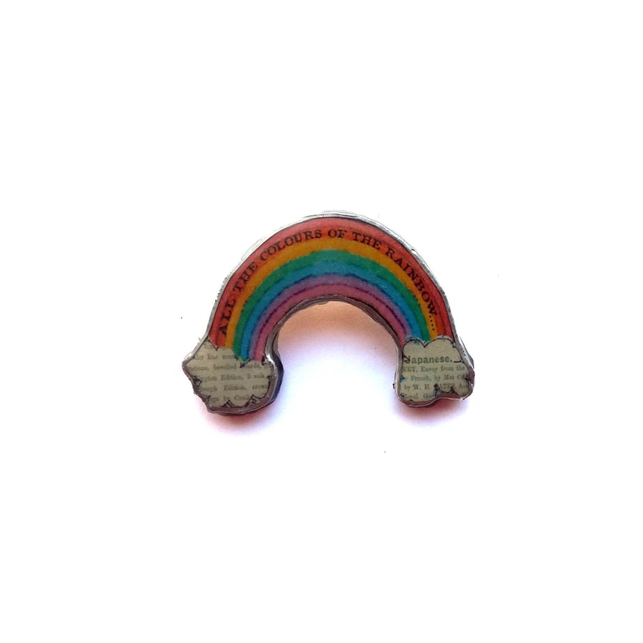 Whimsical Rainbow customisable Brooch by EllyMental