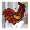 Cockerel Suncatcher Stained Glass chicken 031