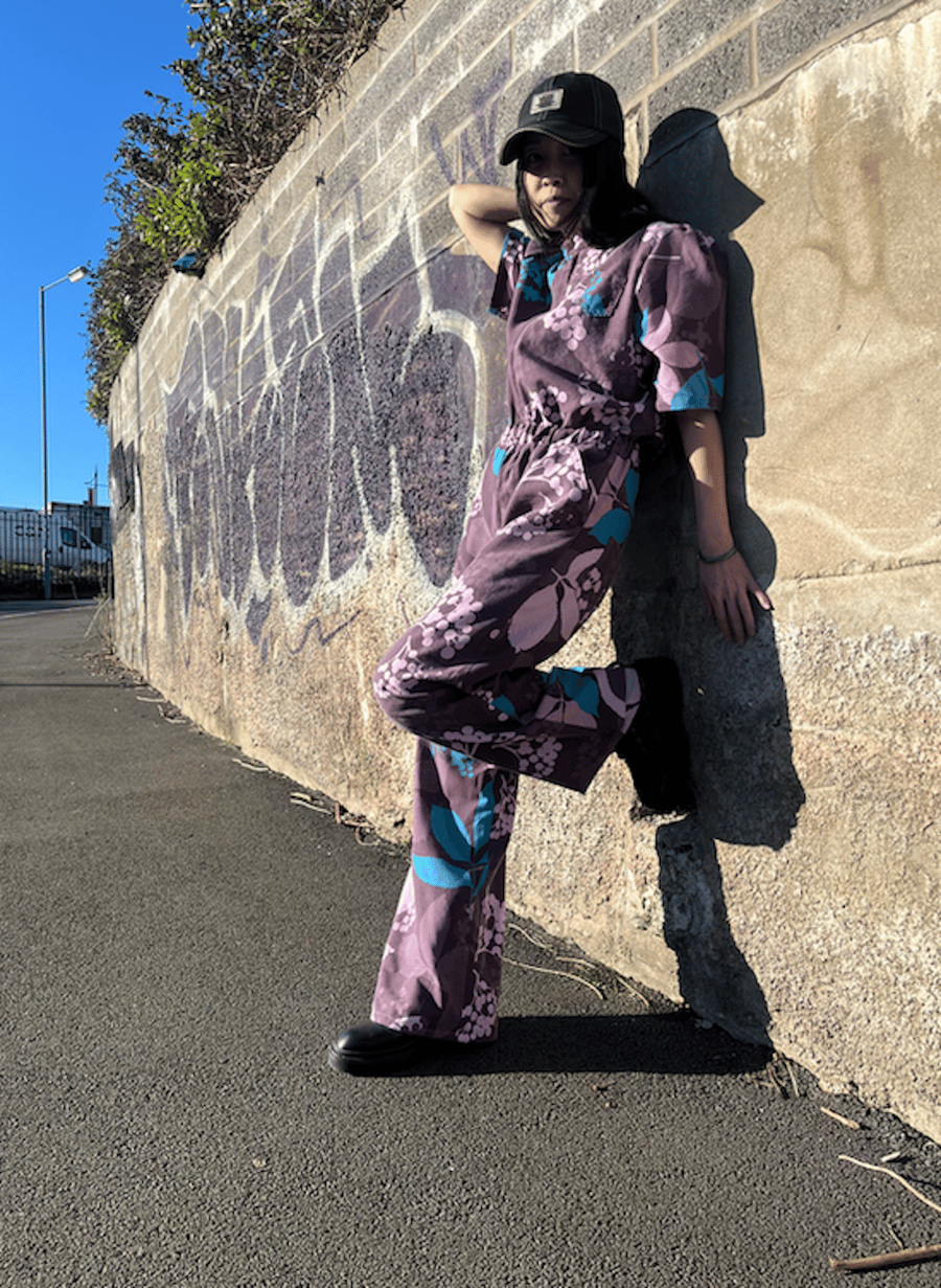 Unique purple boilersuit