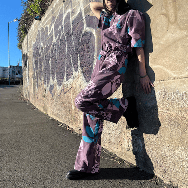 Unique purple boilersuit