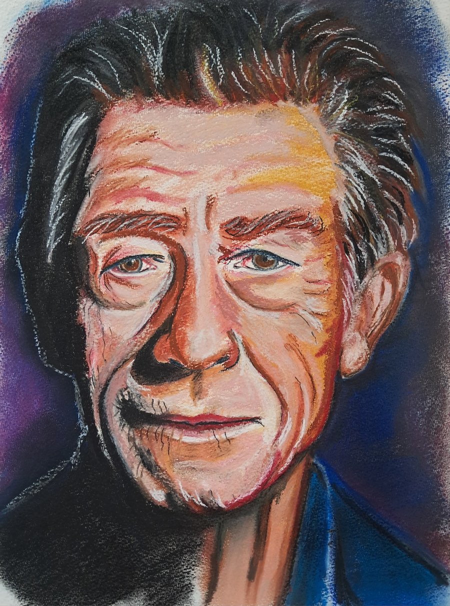 Pastel drawing of John Hurt