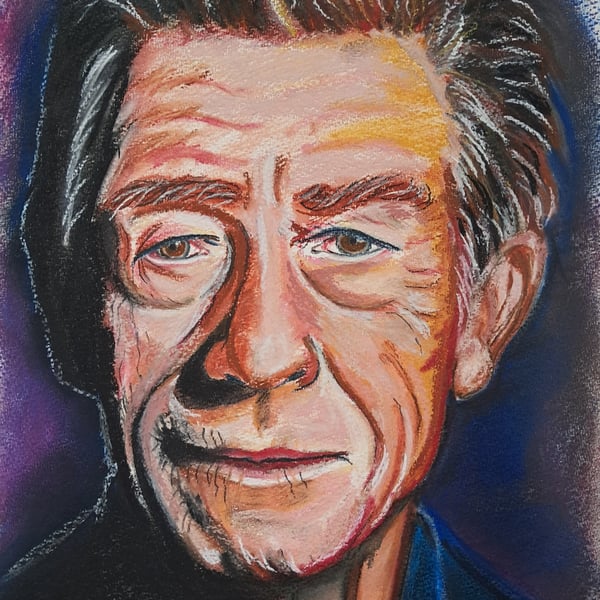 Pastel drawing of John Hurt
