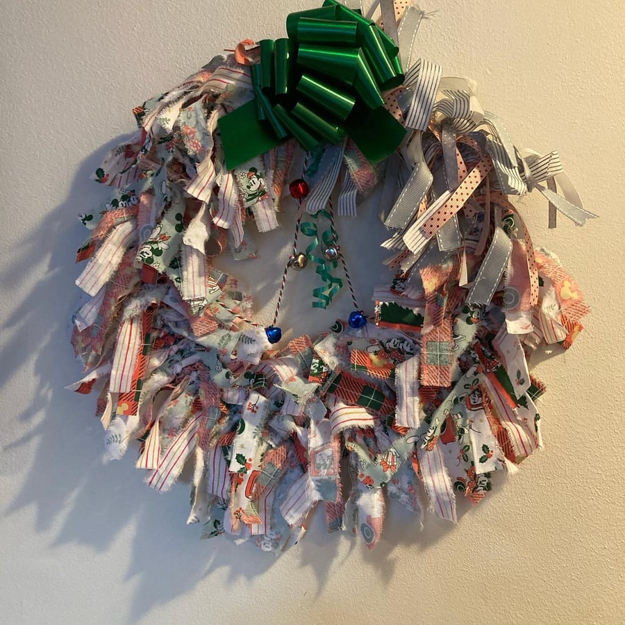 Disney Christmas Rag Wreath