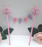 Personalised Princess Bunting Cake Topper - Image 1