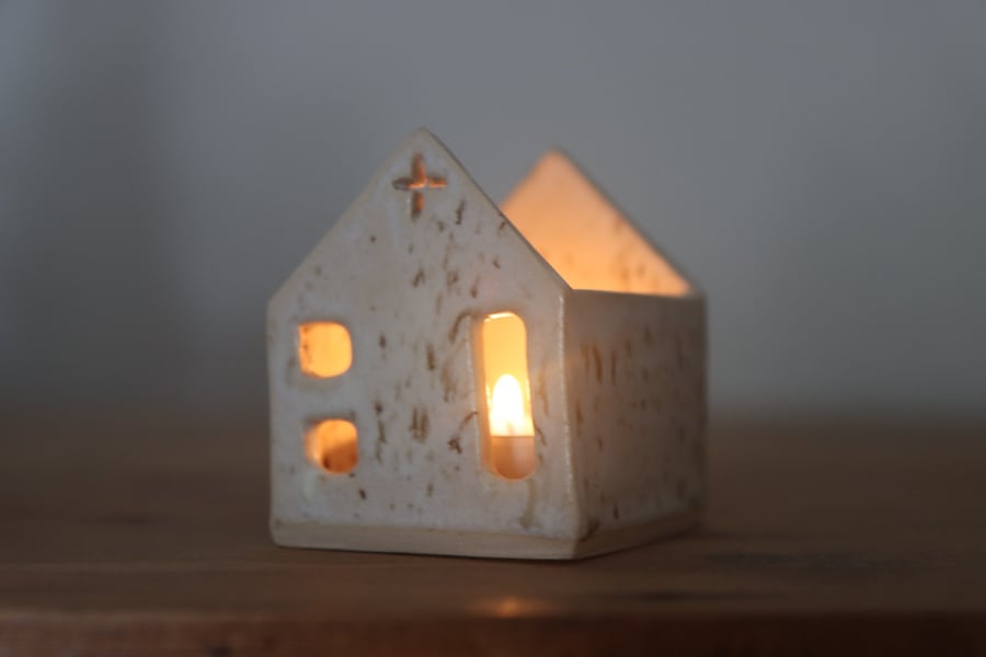Handmade Tealight Holder Candle Church Chapel Holder
