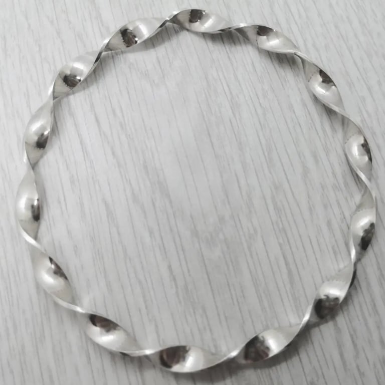 Silver Twisted Bangle
