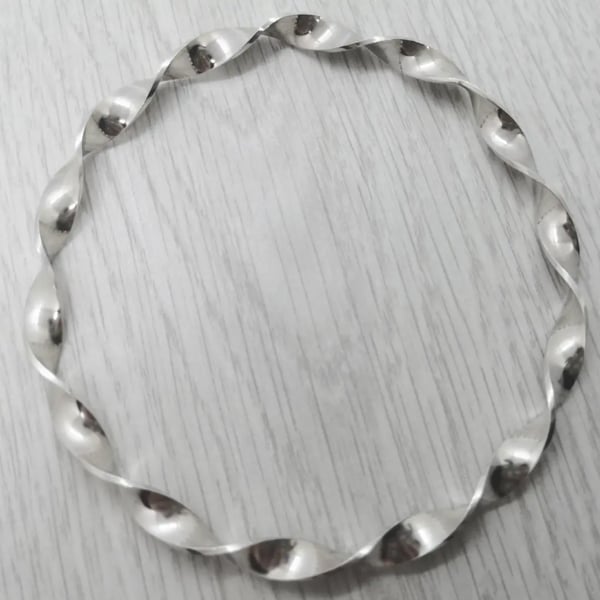 Silver Twisted Bangle