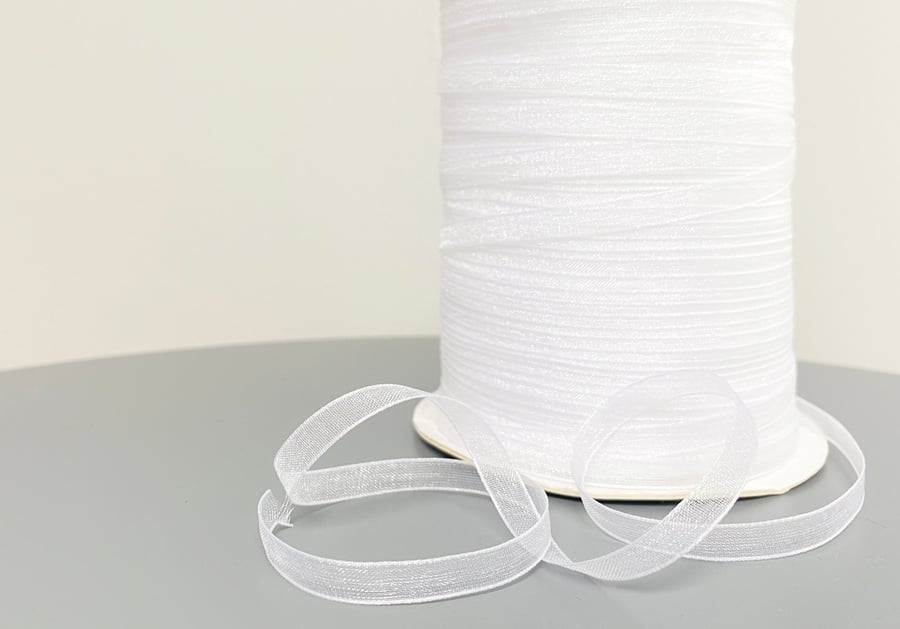 6mm White Organza Ribbon, Craft Projects, Decor, Wedding Supplies - 10m 20m 40m