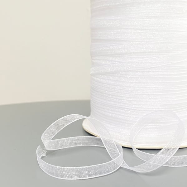 6mm White Organza Ribbon, Craft Projects, Decor, Wedding Supplies - 10m 20m 40m