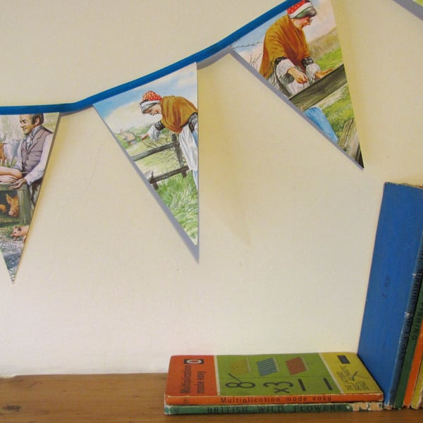 Paper Book Bunting - The Old Woman and her Pig