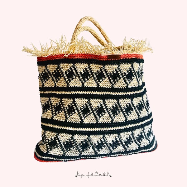 Strap bag with Wayuu technic