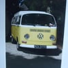 Photographic greetings card of a VW Camper.