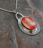 Sterling Silver Pendant with Spiny Coral - Image 1
