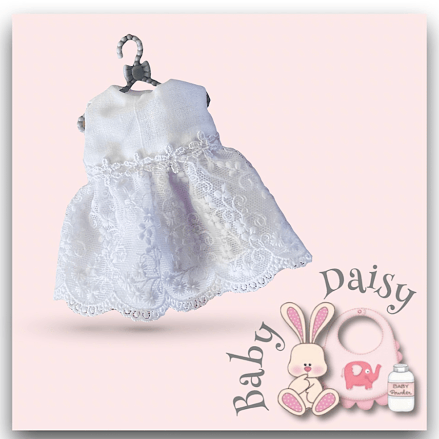 Full Length Dress with a Lace Overlay for Baby Daisy 
