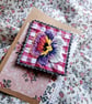 hand embroidered fabric brooch no 13