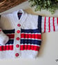 Designer Hand Knitted Baby Cardigan & Booties Set 3-9 Months Size - Image 3