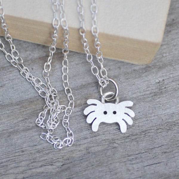 Spider Necklace In Sterling Silver