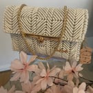 Handmade mesh glittery handbag 