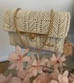 Handmade mesh glittery handbag 