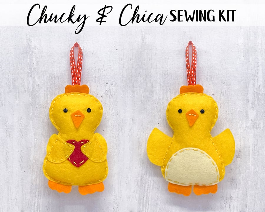 Easter Chicks Sewing Kit - Includes everything you need
