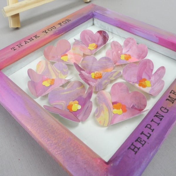 Teacher Frame, Thank You Frame, Framed Flowers, Thank You Gift