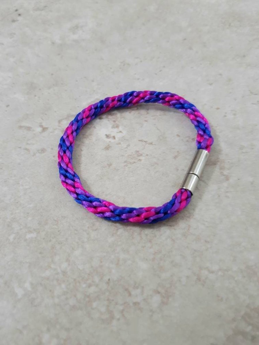 Bisexual Bracelet, Bi pride flag Anklet, LGBT ankle bracelets