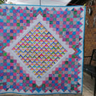 Handmade Blossom Patchwork Quilt by Diane Davis unique design made in England 