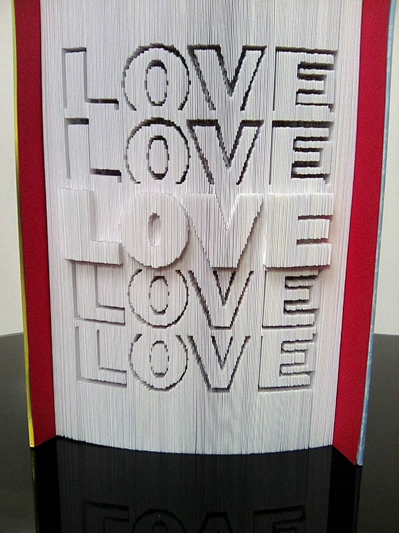 LOVE 180 multi-layer Cut & Fold Book Folding Pattern - EMAILED PDF PATTERN