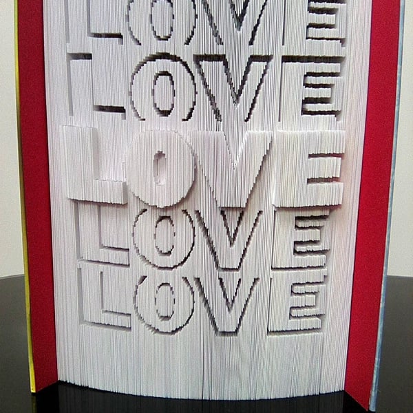 LOVE 180 multi-layer Cut & Fold Book Folding Pattern - EMAILED PDF PATTERN