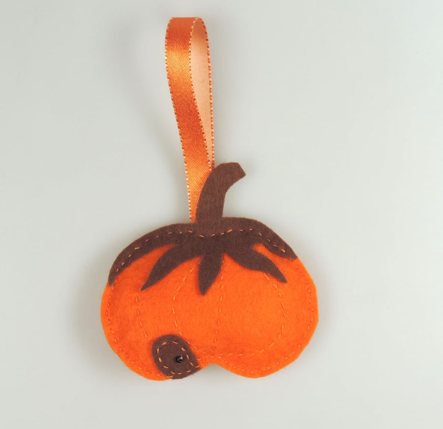 Autumn Pumpkin House Handmade felt decoration, Halloween Decoration, Fairy House