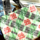 Hand-Printed Fabric Tote Bag, Handwoven Cotton Bag, Vintage Fabric Handles