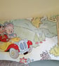 Wooden Wall Storage Shelf Made Using Vintage Noddy Design Retro Laura Ashley Pai - Image 2