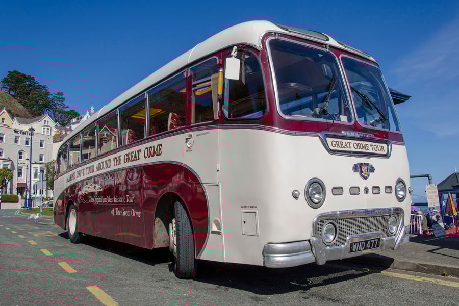 Great Orme vintage bus print