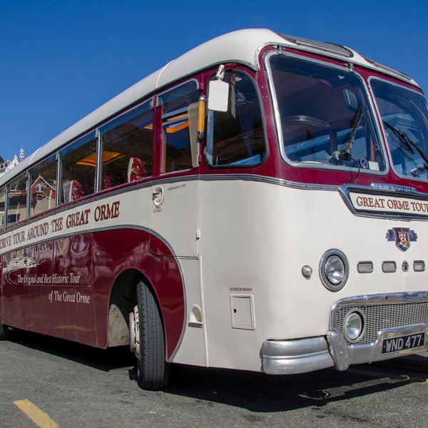 Great Orme vintage bus print