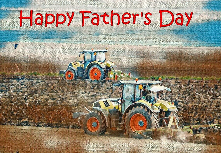 Father's Day Card Tractors