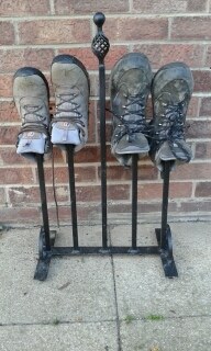 2 Pair Wellie Stand.................................Wrought Iron (Forged Steel) 