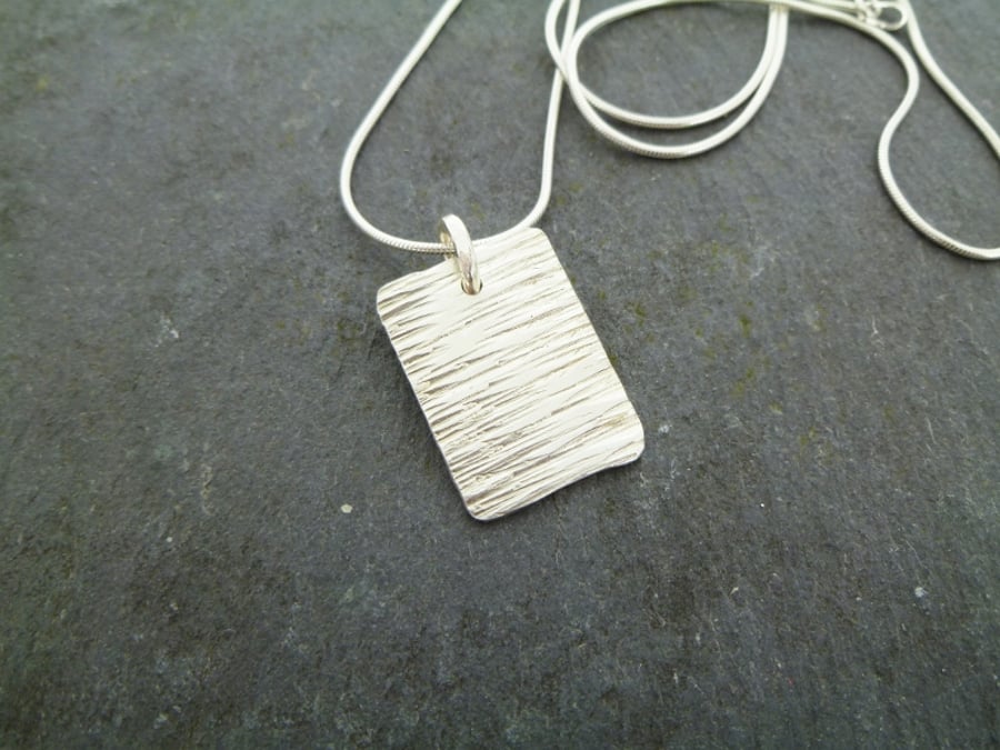 Sterling Silver Textured Pendant