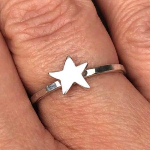 Star Ring, silver star ring, celestial ring, cosmos ring, space ring, astronomy,