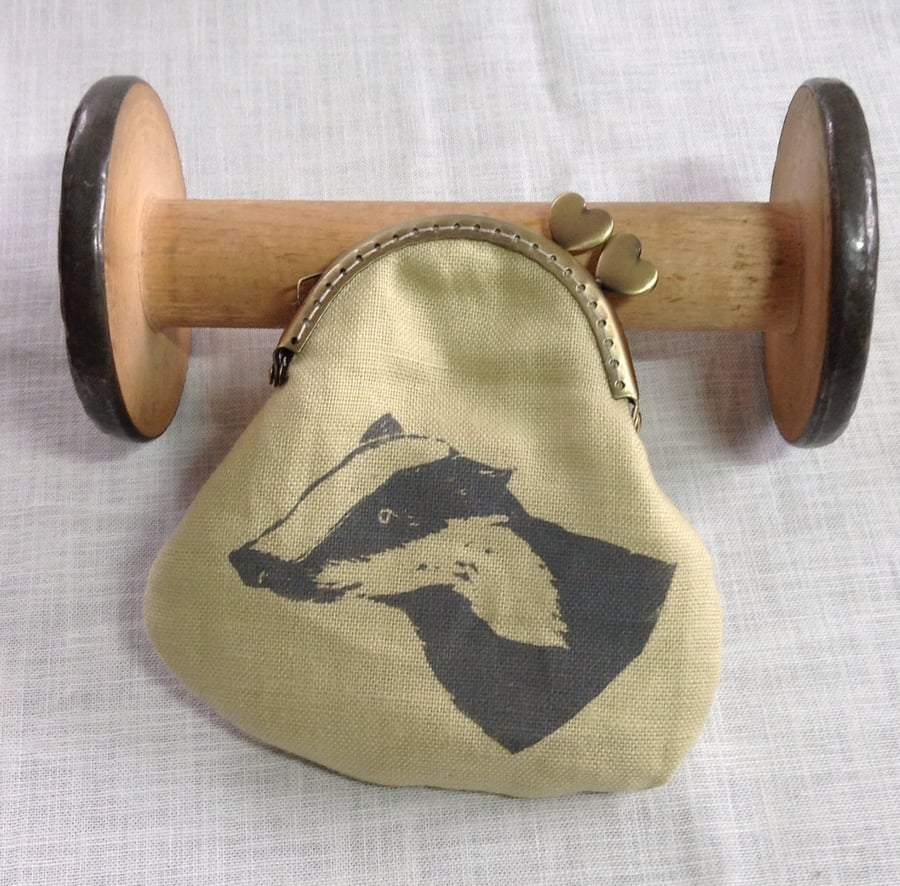 Hand Printed Coin Purse.