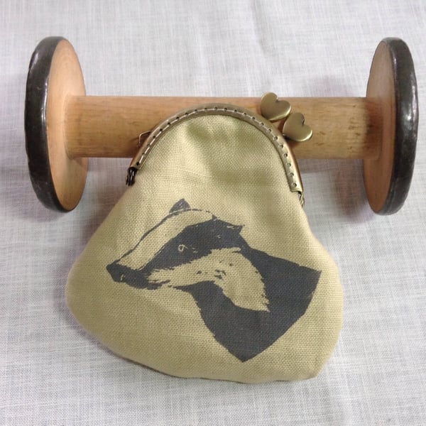 Hand Printed Coin Purse.