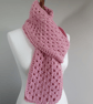 Cosy Pink Granny Stitch Scarf - Image 4
