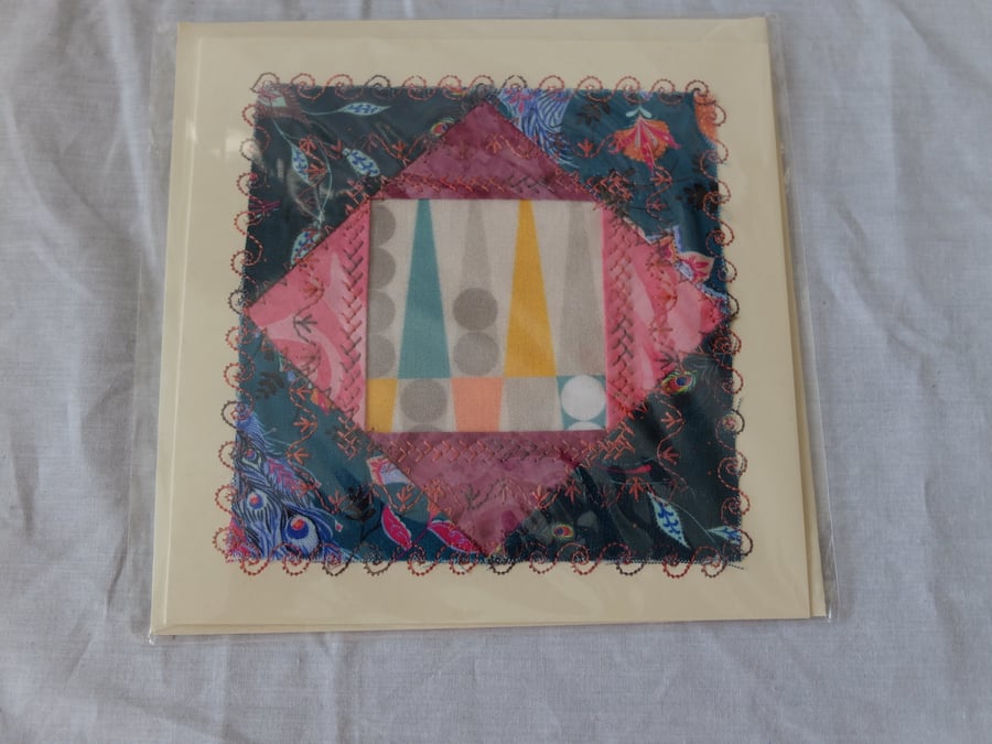 backgammon theme card hand made