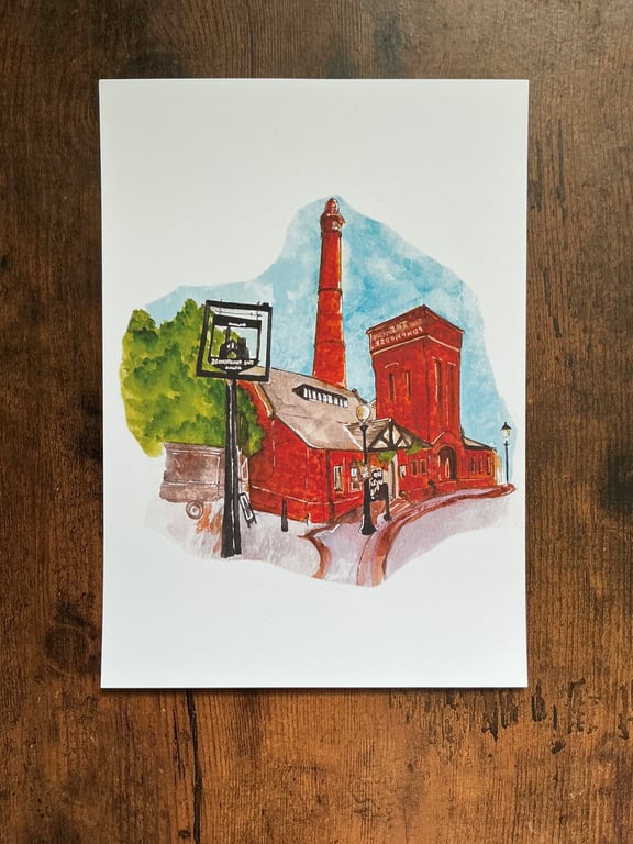 The Pumphouse Liverpool watercolour print