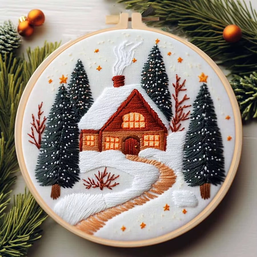 Handmade DIY embroidery kit 1pc hand DIY embroidery kit, 20x20cm