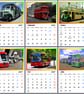 2027 Calendar Buses Vehicles A4 Size Wall Hanging 